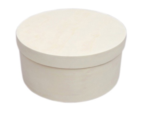 Caixa de Madeira de Balsa Redonda 13x6cm