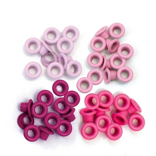 Ilhoses 5mm We R Memory Keepers rosa com 60 unidades