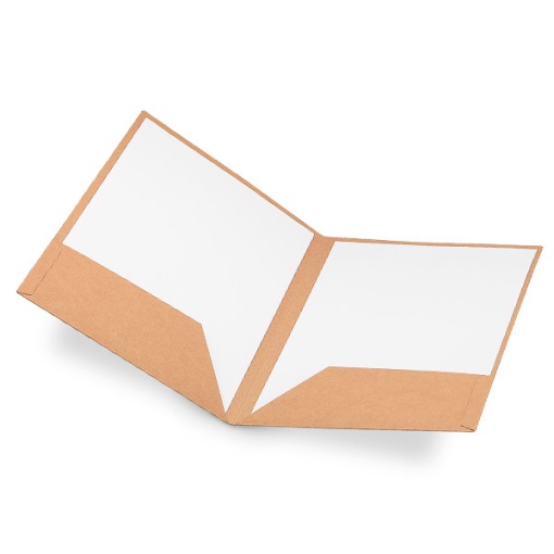 Pasta de Documentos A4 Kraft Cartão Natural com Abas