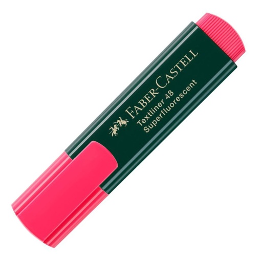 Faber-Castell Textliner 48 1-2-5mm fluorescent highlighter, red.