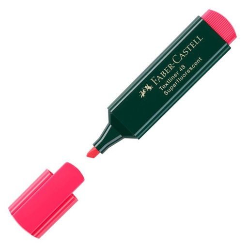 Faber-Castell Textliner 48 1-2-5mm fluorescent highlighter, red.