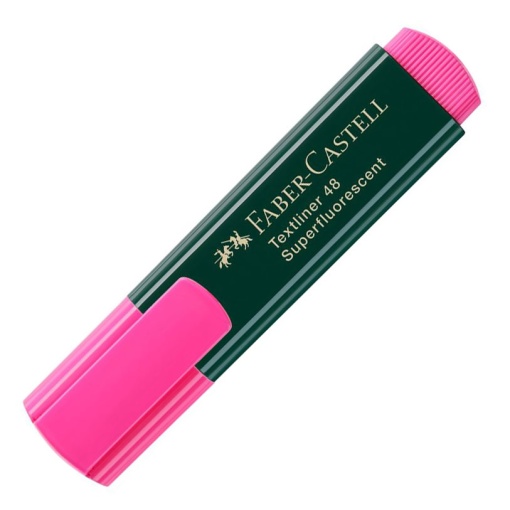 Faber-Castell Textliner 48 1-2-5mm Pink Fluorescent Highlighter