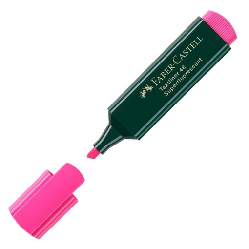 Faber-Castell Textliner 48 1-2-5mm Pink Fluorescent Highlighter