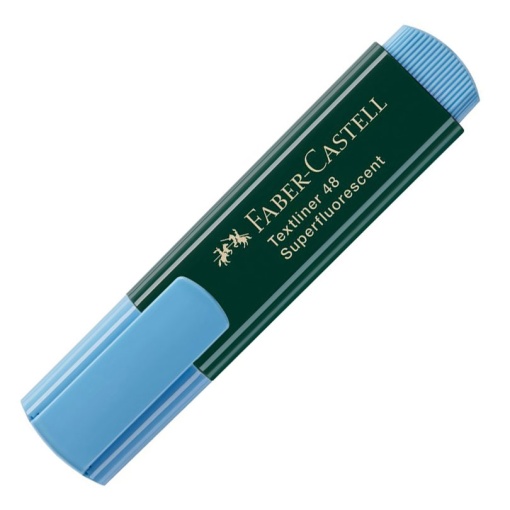 Faber-Castell Textliner 48 1-2-5mm fluorescent highlighter, blue.
