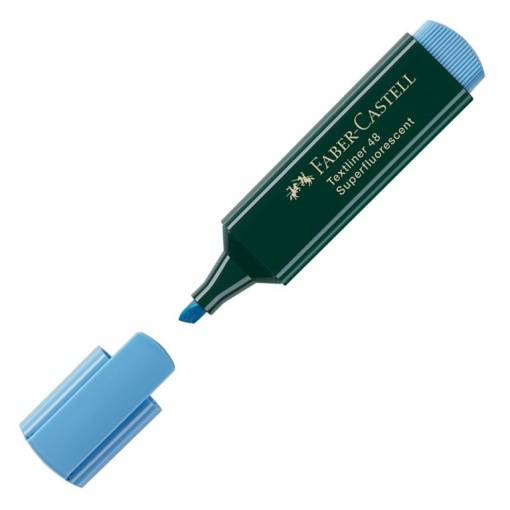 Faber-Castell Textliner 48 1-2-5mm fluorescent highlighter, blue.