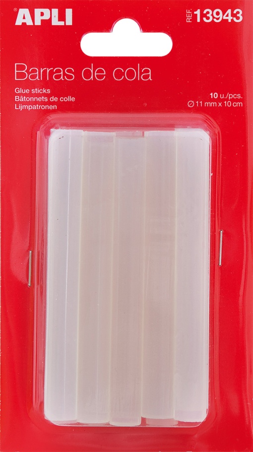 Cola para Pistola 11mm Transparente APLI com 10