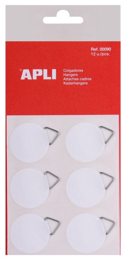 Pendurantes Adesivos para Quadros com 12 unidades APLI