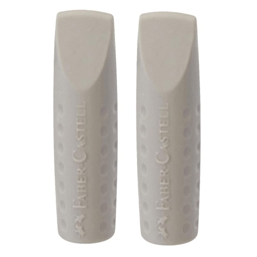 Borracha para Ponta do Lápis FABER-CASTELL Grip 2001 Cinza com 2 unidades