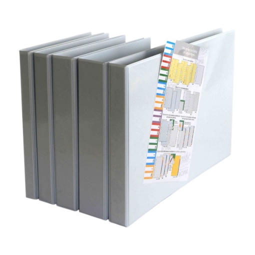 Pasta de arquivo personalizável ROMA 30A A4 lombada de 40mm 4 argolas branco