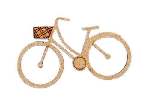 Aplicação de Madeira Bicicleta 5,9x3,6x0,3cm