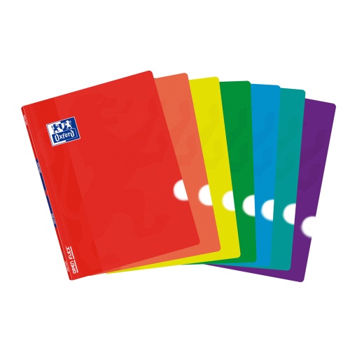 Caderno A4 Capa Plástica Agrafado OXFORD Openflex Liso 48 folhas 90g Sortido