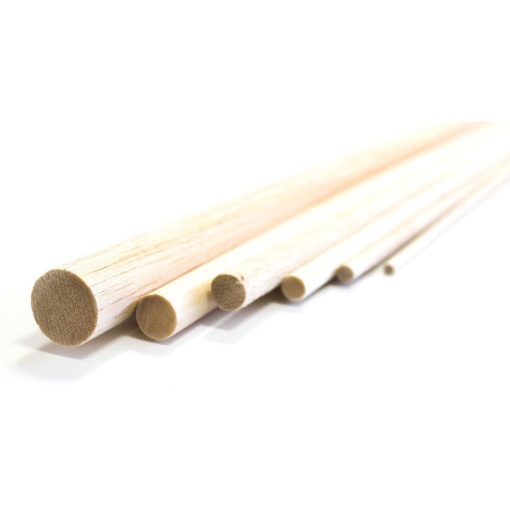 Vareta redonda de madeira de balsa 5x900mm