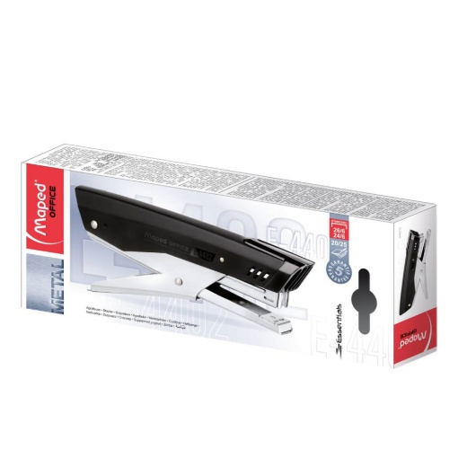 Agrafador alicate MAPED Essentials 24/6 26/6 25 folhas preto