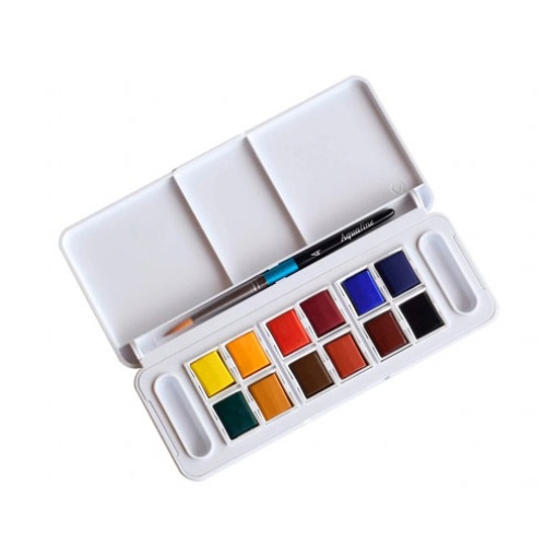 Aguarelas em meias pastilhas DALER-ROWNEY Aquafine Travel Set 12 cores