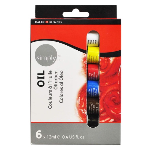 Tinta Óleo DALER-ROWNEY SIMPLY 12ml caixa com 6 unidades