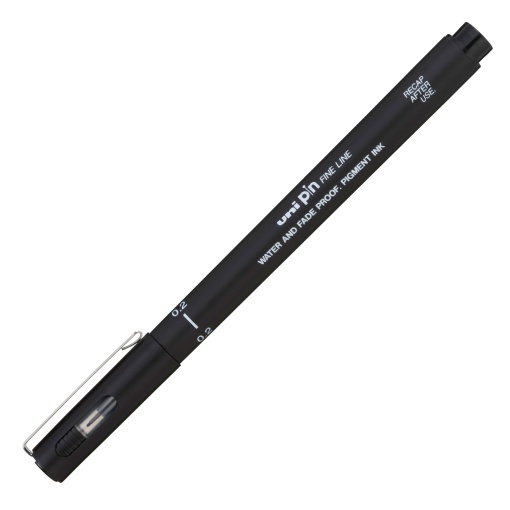Fineliner UNI Pin Pigment 0,2mm preto 200