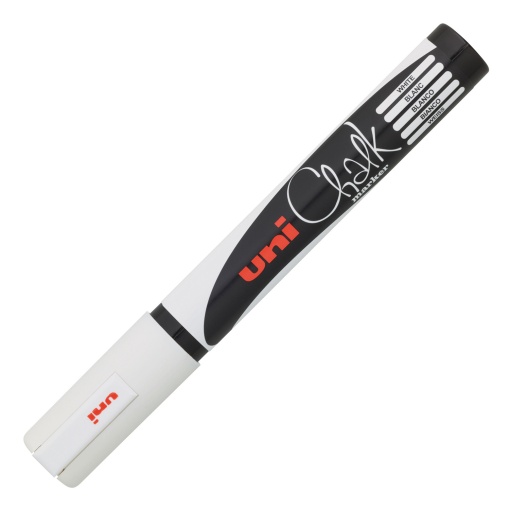 Marcador de giz líquido UNI Pwe-5m 2,5mm branco 0