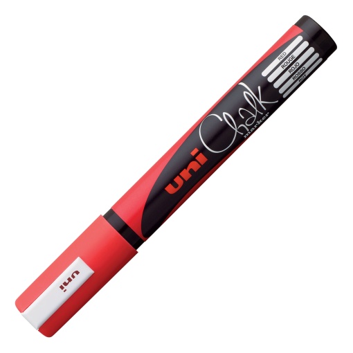 Marcador de giz líquido UNI Pwe-5m 2,5mm vermelho 1