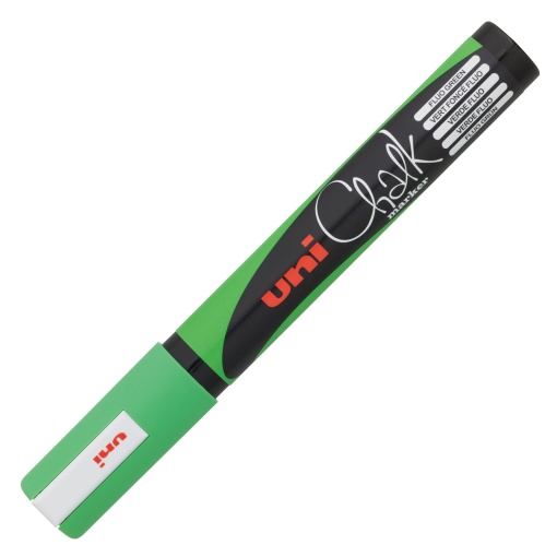 Marcador de giz líquido UNI Pwe-5m 2,5mm verde 3