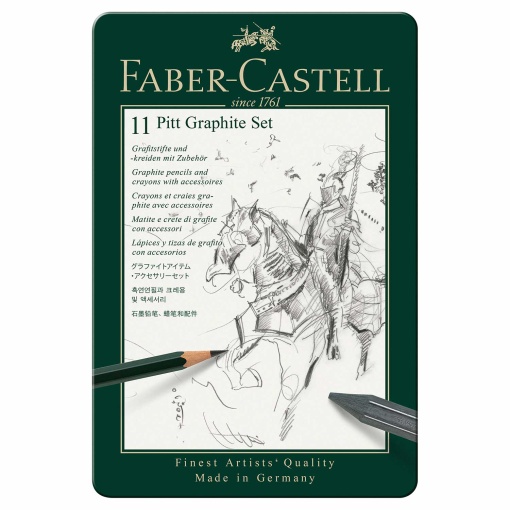Conjunto de desenho FABER-CASTELL Pitt Graphite - 11 peças