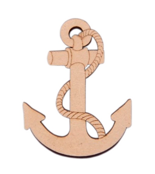 Âncora de Madeira MDF 5x5x0,3cm