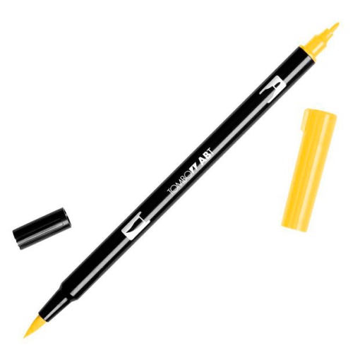 Brush Pen Aguarelável TOMBOW com 2 Pontas ABT-025 Laranja Claro