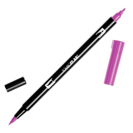 Brush Pen Aguarelável TOMBOW com 2 Pontas ABT-665 Púrpura