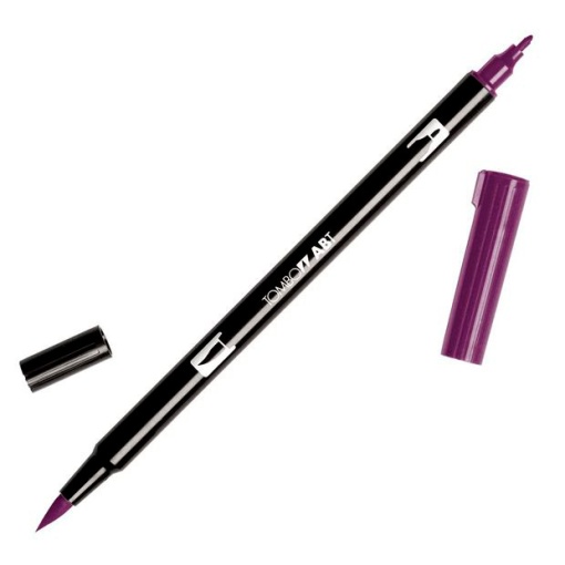 Brush pen aguarelável TOMBOW 2 pontas ABT-679 ameixa escuro