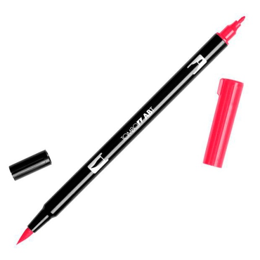 Brush pen aguarelável TOMBOW 2 pontas ABT-835 vermelho persimmon