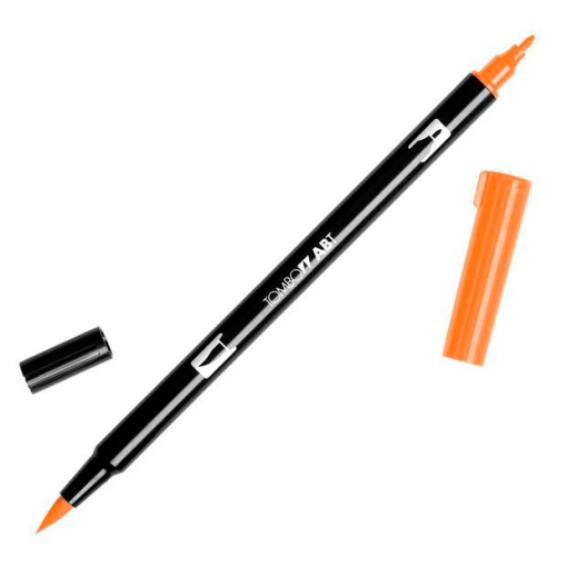 Brush Pen Aguarelável TOMBOW com 2 Pontas ABT-925 Escarlate