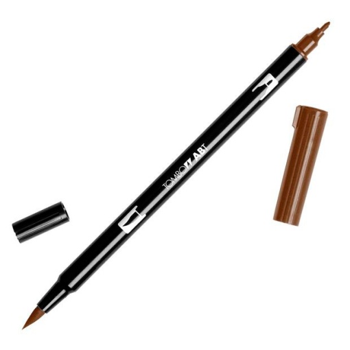 Brush pen aguarelável TOMBOW 2 pontas ABT-969 chocolate