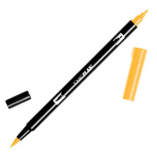 Brush Pen Aguarelável TOMBOW com 2 Pontas ABT-993 Laranja Cromo