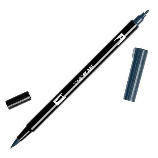Brush Pen Aguarelável TOMBOW com 2 Pontas ABT-N35 Cinza Claro 12