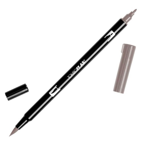 Brush Pen Aguarelável TOMBOW com 2 Pontas ABT-N79 Cinza Quente 2