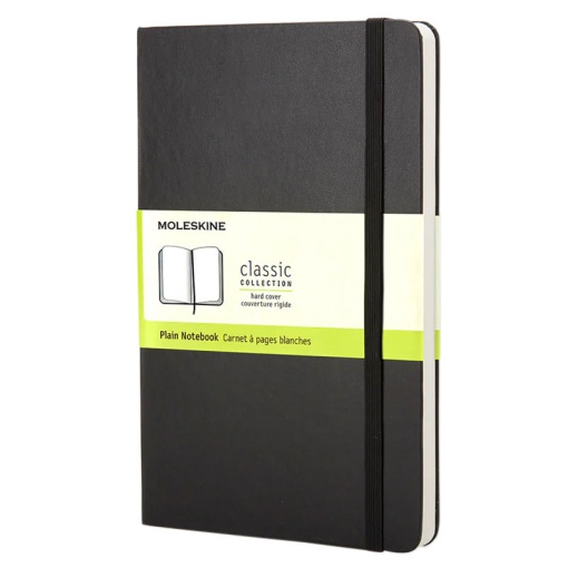 Caderno A6 Liso Capa Dura MOLESKINE Classic Preto com Elástico