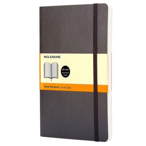 Caderno A6 Pautado MOLESKINE Classic Preto com Elástico