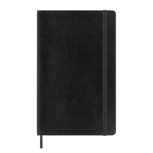 Caderno A5 pautado MOLESKINE Classic preto com elástico