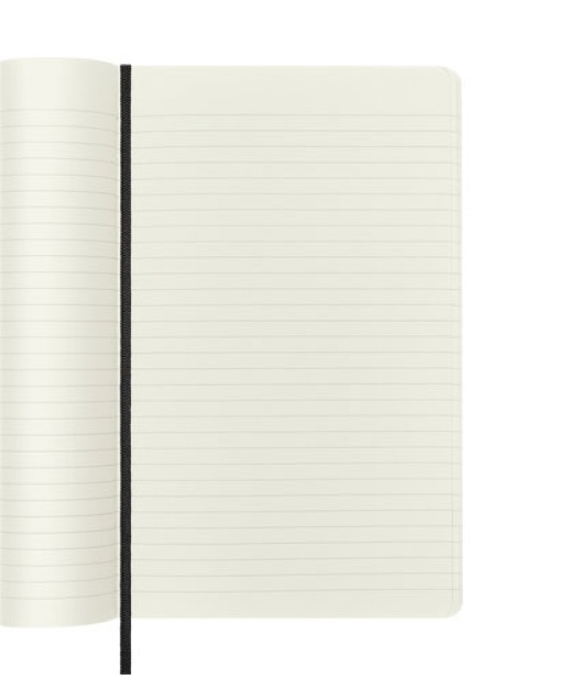 Caderno A5 pautado MOLESKINE Classic preto com elástico