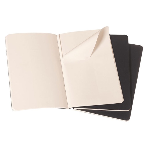 Caderno A6 liso MOLESKINE preto - 3 unidades