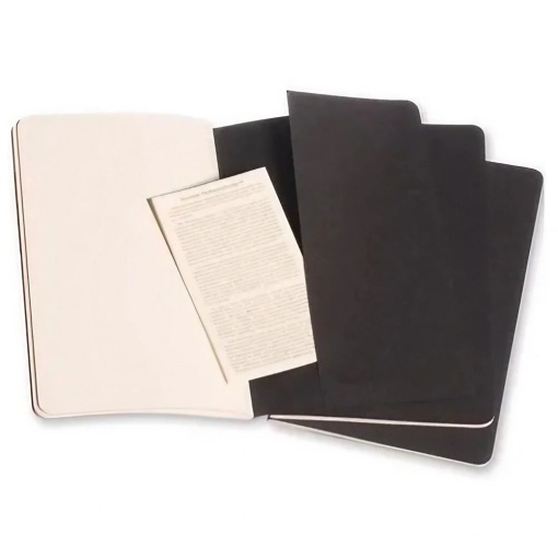 Caderno A6 liso MOLESKINE preto - 3 unidades