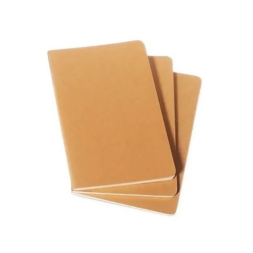 Caderno A6 pautado MOLESKINE kraft - 3 unidades