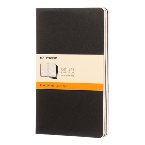 Caderno A5 Pautado MOLESKINE Preto (3 Unidades)