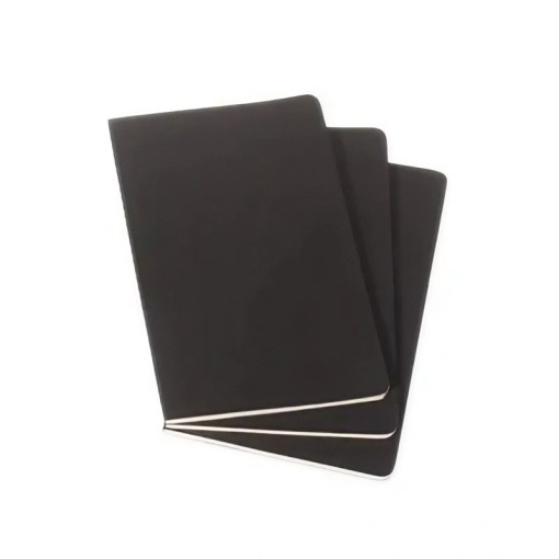 Caderno A5 liso MOLESKINE preto - 3 unidades