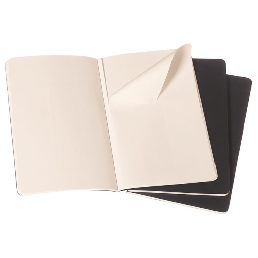 Caderno A5 liso MOLESKINE preto - 3 unidades