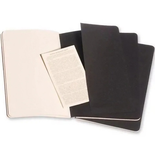 Caderno A5 liso MOLESKINE preto - 3 unidades