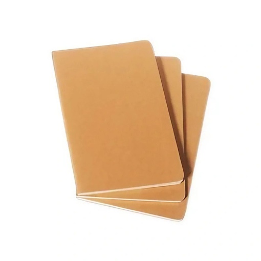Caderno A5 pautado MOLESKINE kraft - 3 unidades
