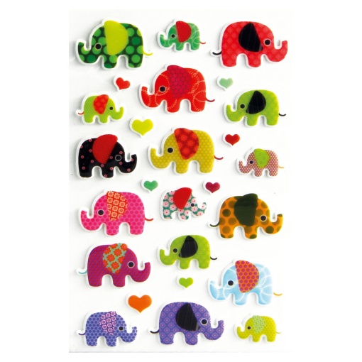 Autocolantes MAILDOR Cooky 3D elefantes