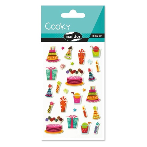 Autocolantes MAILDOR Cooky 3D birthday