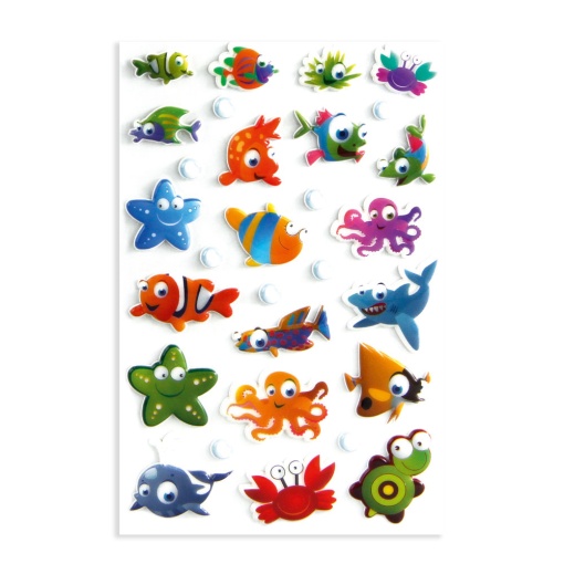 Autocolantes MAILDOR Cooky 3D animais do mar