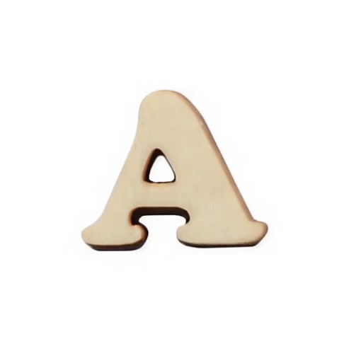 Letra de Madeira A 1,7cm com 3 unidades